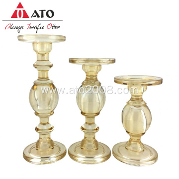 New arrival Glass candle holder set.